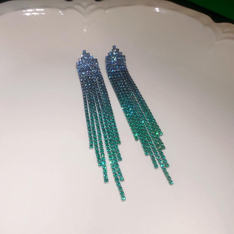 

Европейские Дворцовые Серьги-подвески с Хрусталем и Пером - Элегантные и Модные Геометрические Украшения