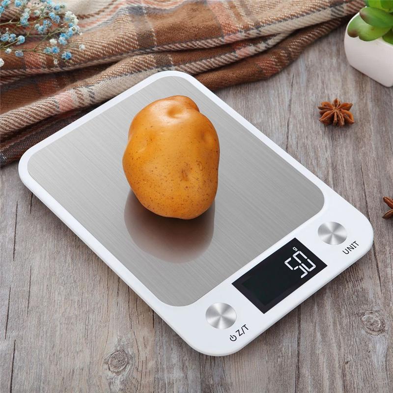 

AEE2-Kitchen Scale 15Kg Weighing Food Coffee Balance Smart Electronic Digital Scales Stainless Steel For Cooking And Baking белый