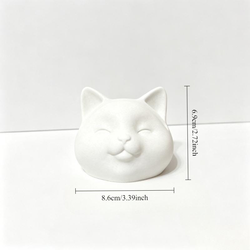 3D Printed Cat Shaped Glasses Holder Ornament Single Pair Eyeglass Storage Rack Cute Desktop Decor for Home Office