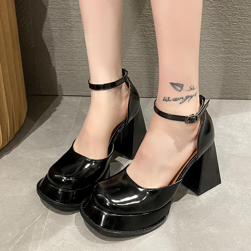 Women High Heels Shoes Pumps Spring Summer New Fashion Dress Party Platform Sandals Marie Jane Lolita Women Shoes