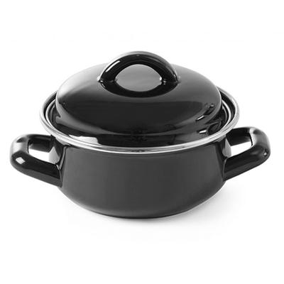 Casserole à soupe et à sauce avec couvercle, noir, 06 l, Hendi 625705