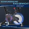 Indoor Upright Exercise Bike Machine, with Adjustable Seat, Resistance, Handlebar, LCD Display