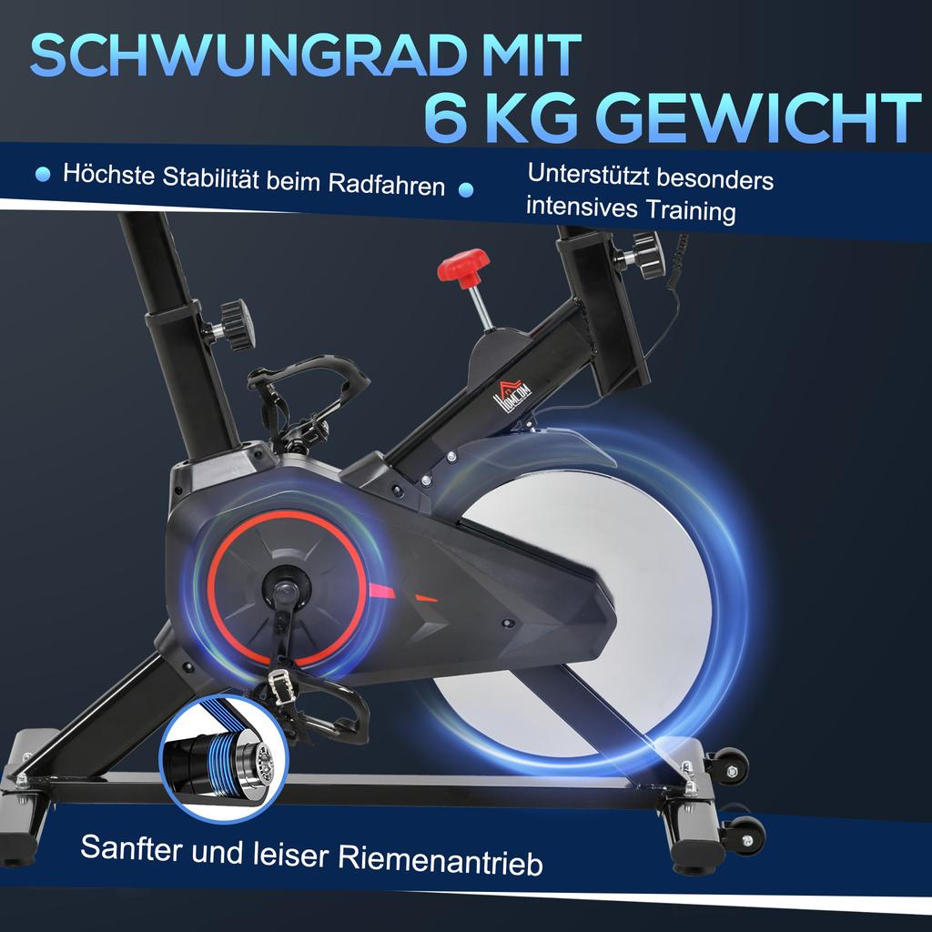 Indoor Upright Exercise Bike Machine, with Adjustable Seat, Resistance, Handlebar, LCD Display