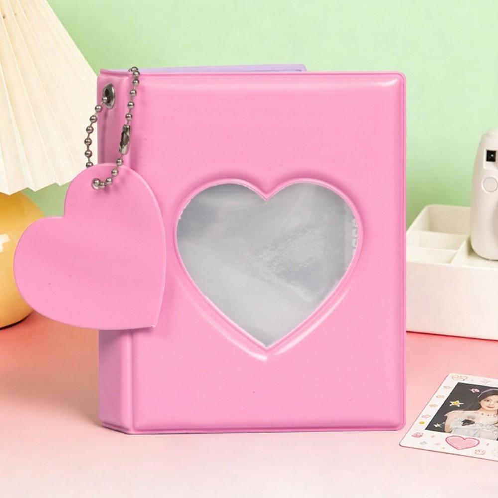 Heart Cutout Card Book Macaron Photo Binder Portable Card Storage Kpop Card Keep