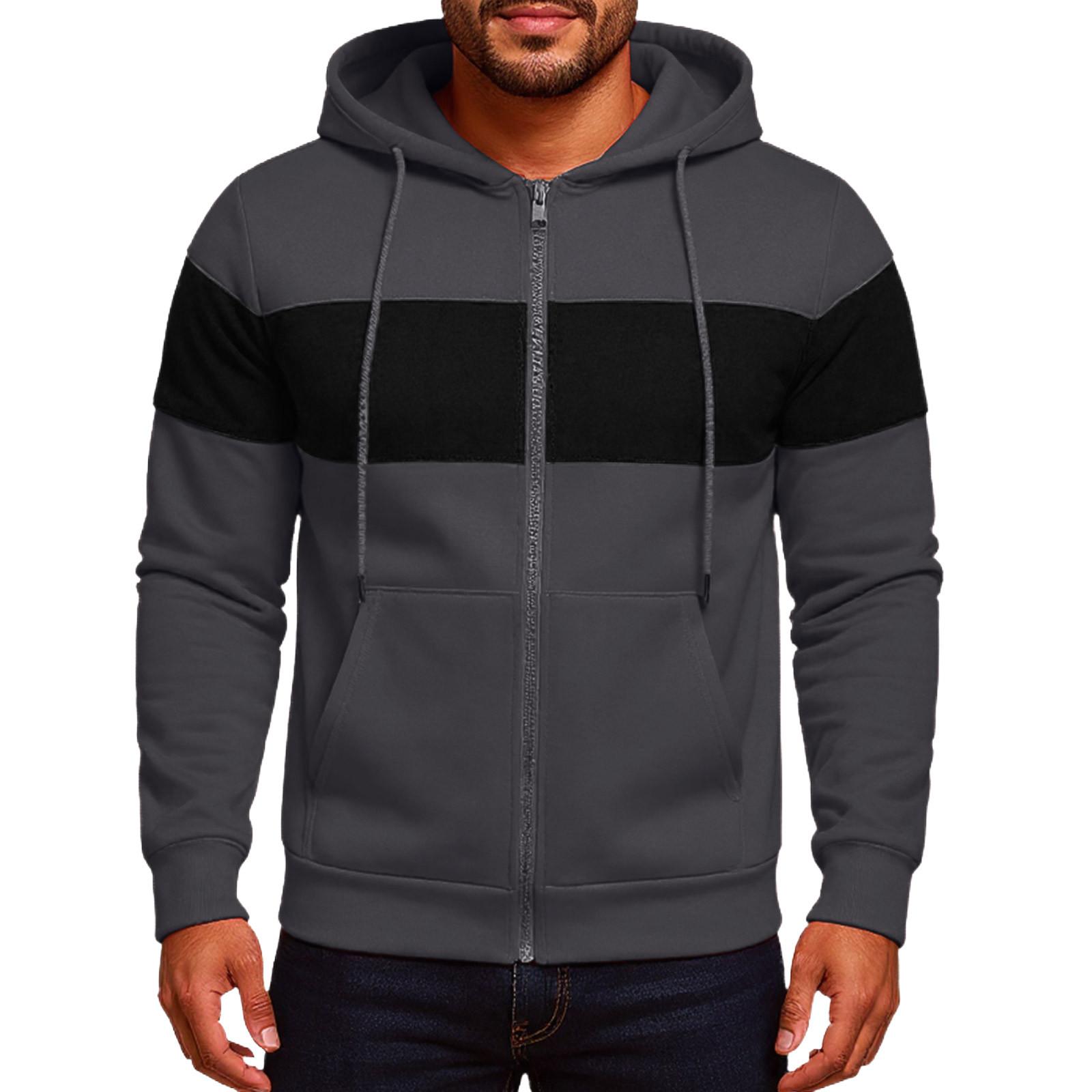 

Мужская куртка на молнии, повседневная куртка-кардиган в стиле ретро с длинными рукавами XXL чёрный