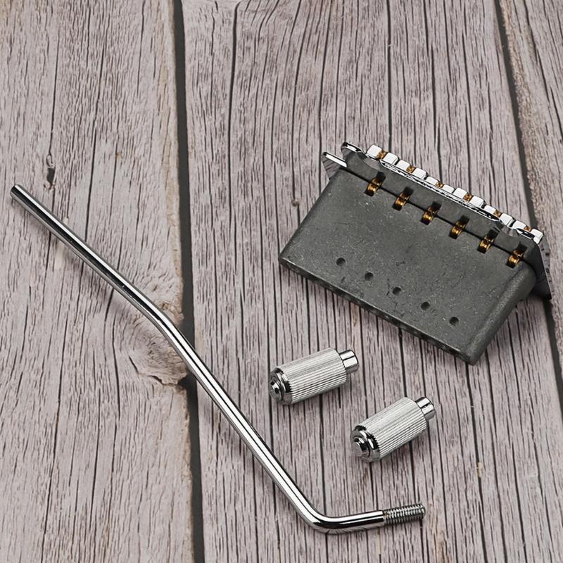 6 String Guitar Bridge Vintage Bent Steel Saddles Electric Guitar Tremolo Bridge Electric Guitar Parts Easy to Use