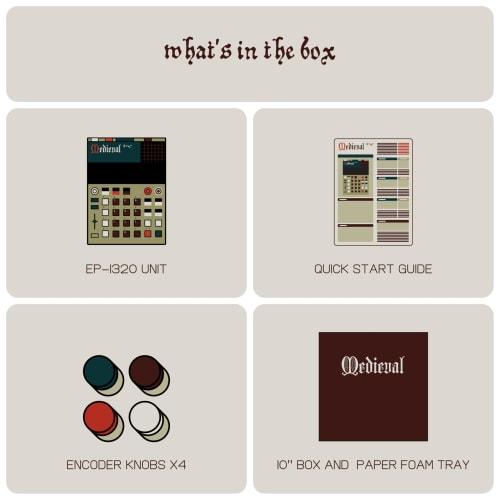 Teenage Engineering EP-1320 Medieval Beat Machine Sampler for Medieval European Sounds, with Over 200 Presets, for BGM Production