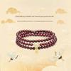 Natural Garnet Hetian Jade Three-ring Bracelet