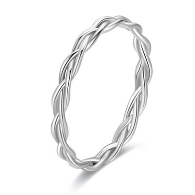 Metall Silberfarben Damen Fingerring Twist Design Schlicht Stilvoll Damenringe Alltag Tragen Temperament Schmuck Dropship