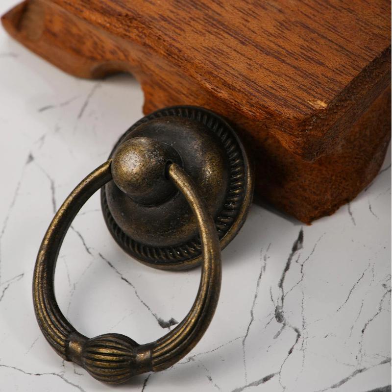 Heavy Duty Retro Drawer Ring Pulls Zinc Alloy Multiple Vintage Styles for Bathroom Wardrobe Cabinet Home Decor