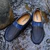 Men's Breathable Mesh Slip-on Sandals - Soft Sole Leather Dad Shoes, Size 50, Large and Comfortable.