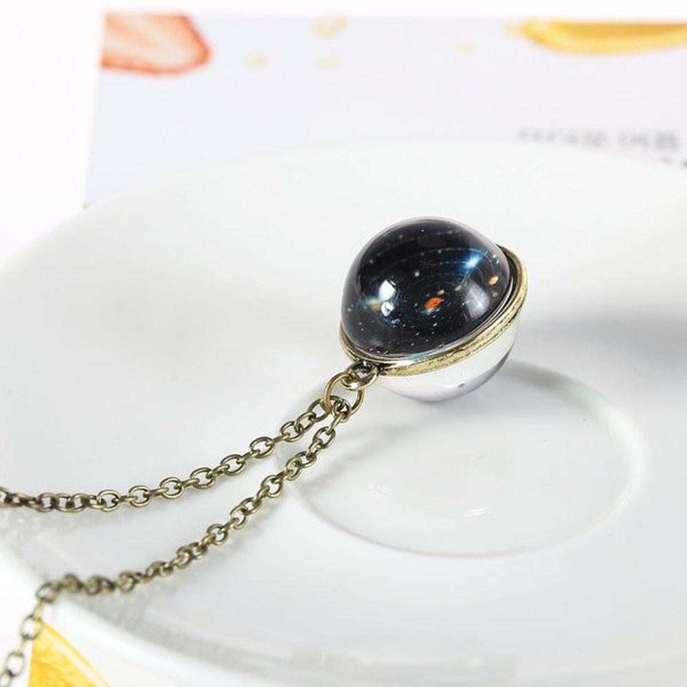 Solar System Griffith Observatory Night USA LA Overseas Travel Necklace Gift Galaxy Decoration Crafts Public Fashion