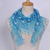 2025 New Fringes Shawl Female Scarf Women Tassel Shawls Scarves Hollow Out Silk Hijab Women Flower Lace Pendant Scarf Wrap