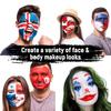 1 Box White Red Black Face Body Paint Baseball Softball Sport Games Colored Eye Face Painting Kit Halloween Theme Parties Sweatproof Body Oil Paint