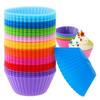 Silicone Muffin Cups Round Baking Molds Nonstick Reusable Cupcake Bakeware Home Kitchen Oven