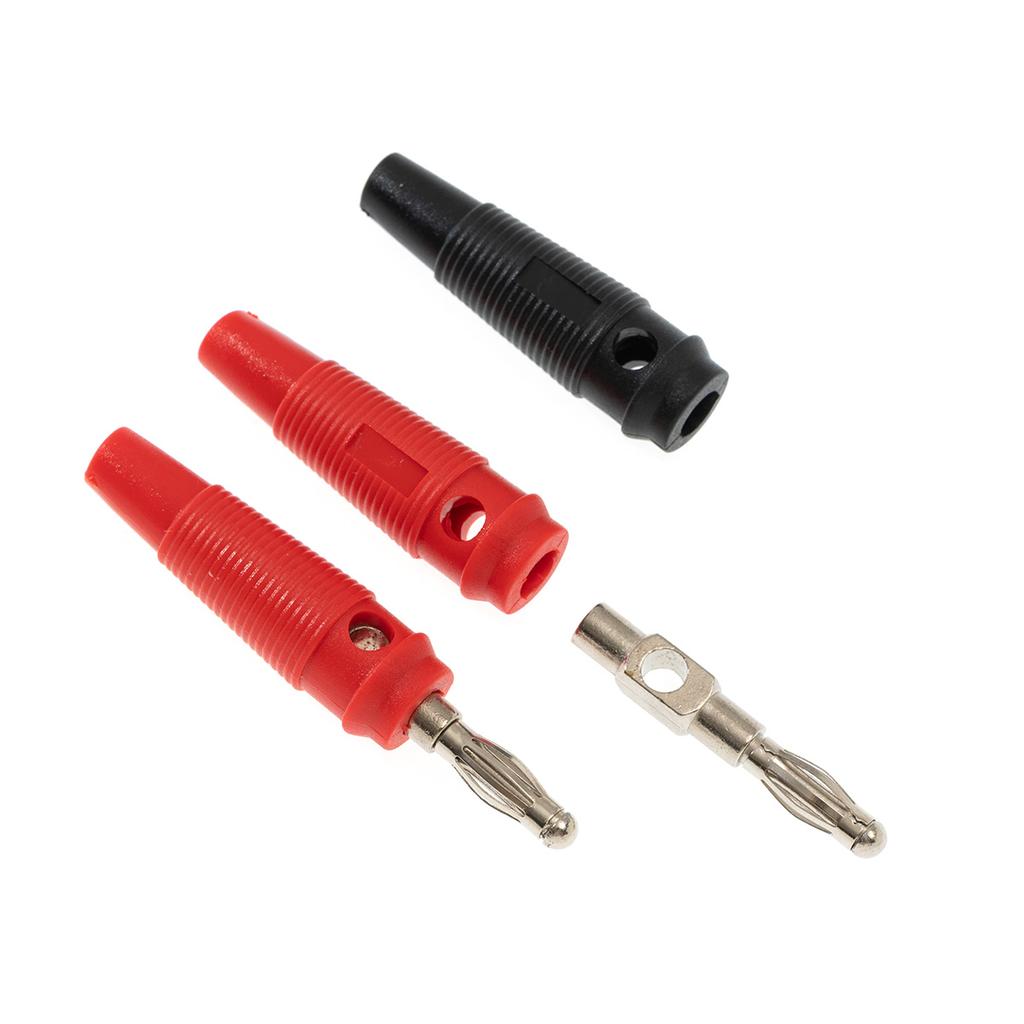 10Pcs 32A 4mm Banana Plugs Male Stackable Connector High Current Screw Type Speaker Cable Adapter 4mm High Current Banana Plugs