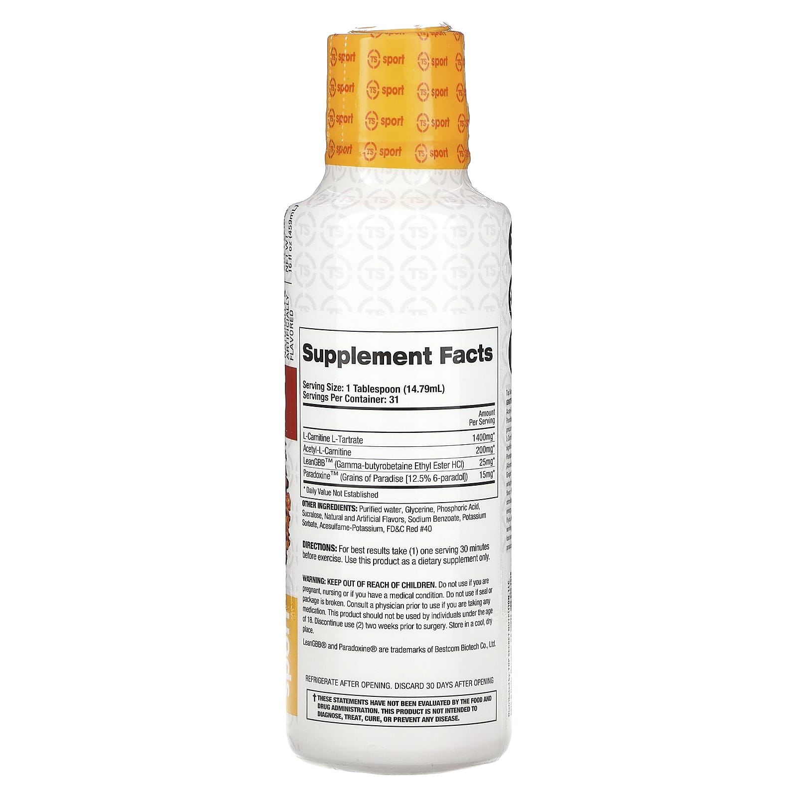 Top Secret Nutrition, Sport, Fireball, with Paradoxin, l-Carnitine Igniter,  Red Hot Fireball, 16 fl oz (459 ml) kopen vanaf een prijs van 49