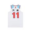 Li Ning CBA Series Letter Print Breathable Competition Basketball Jersey Men Jersey Standard-White AAYU755-1