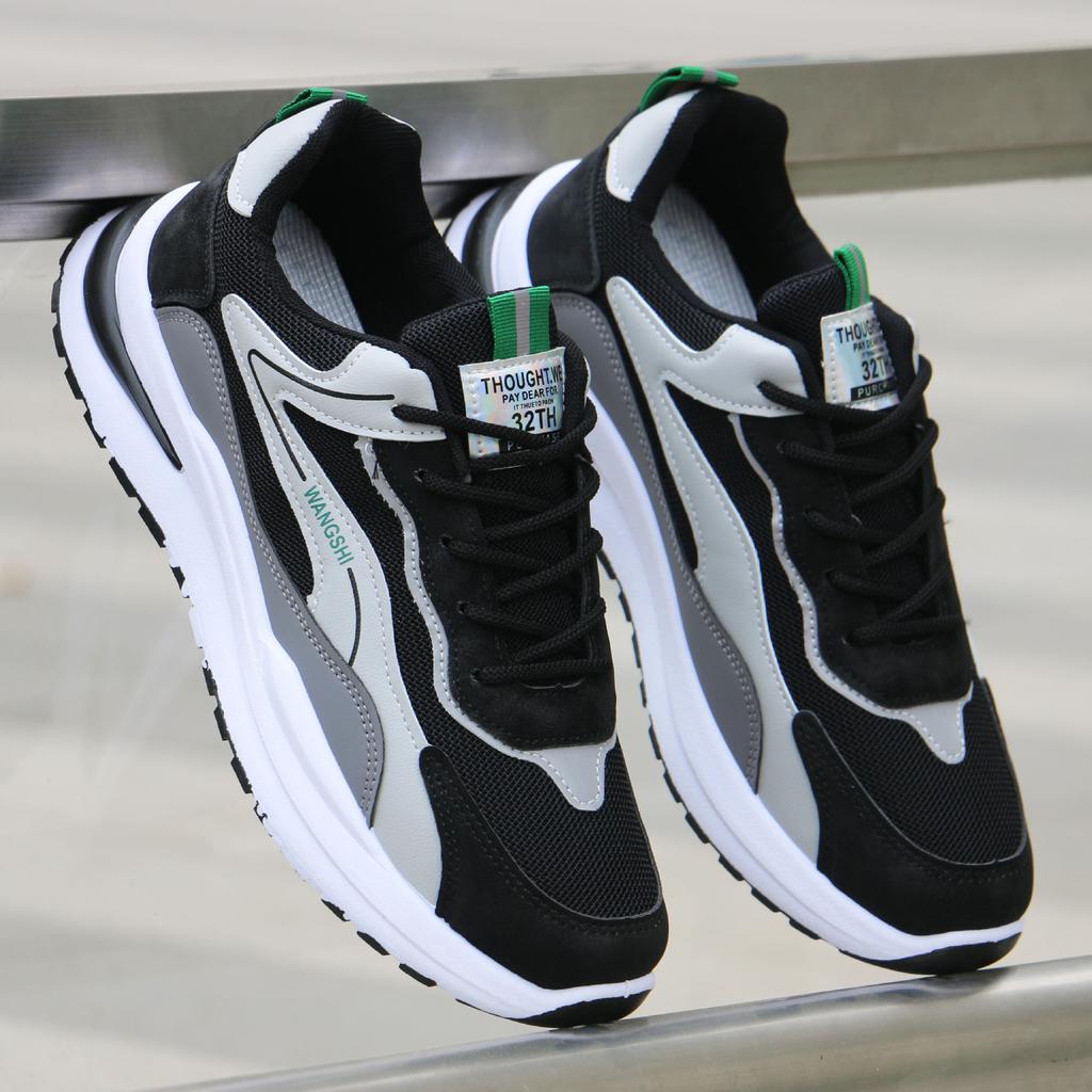 Summer All-match Men's Running Sneakers Breathable Non-slip Damping Casual Sports Shoes Outdoor Soft Vulcanized Shoes Zapatillas