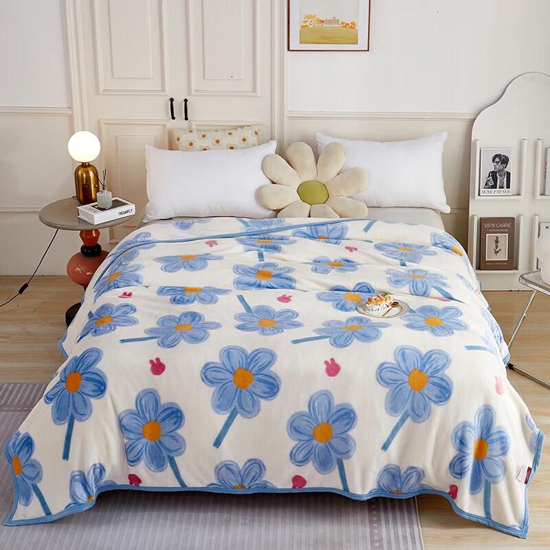 Begeman Floral Sunflower Fleece Blanket