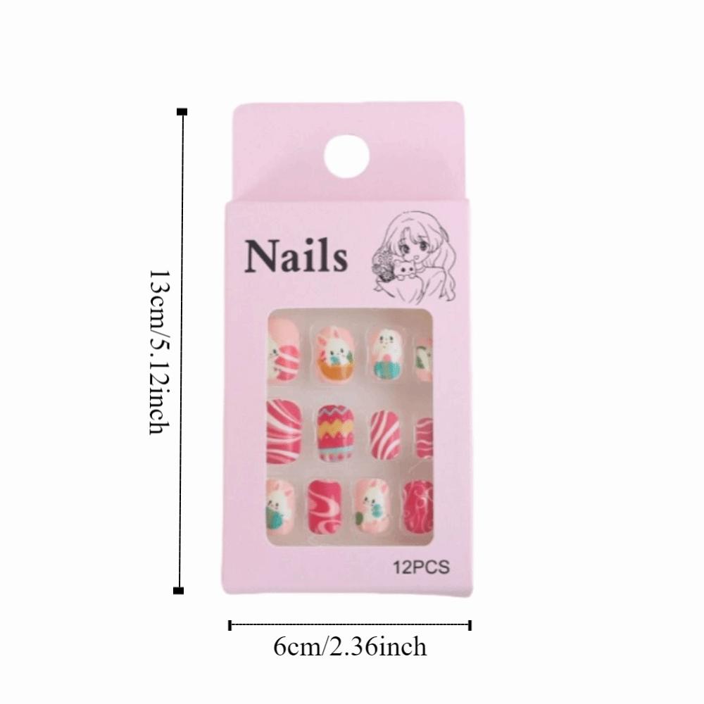 Schneeflocken Schneemann Kinder Cartoon Falsche Nägel Hase Blume Kinder Falsche Nagelverlängerung Weihnachtsfeier