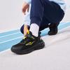 Erke Childrens Mingao 2.0 Mesh Version Comfortable Fashion Fitness Test Low-Top Running Shoes Kids sneaker Black Yellow 65124303070-013