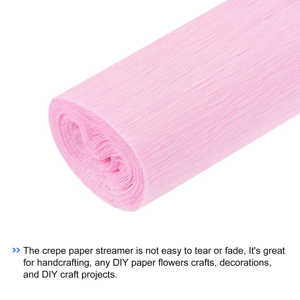 2pcs 7.5ft Crepe Paper Roll for Wedding Ceremony Various Large Festivals Decoration Dark Pink