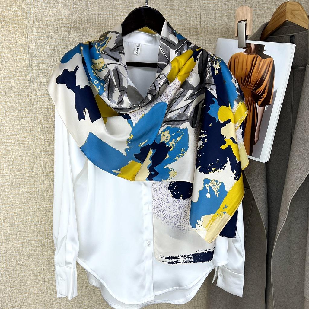 Silk Long Silk Scarf Women'S Spring And Autumn Thin Mulberry Silk Long Scarf High-End Mother Shawl Gift