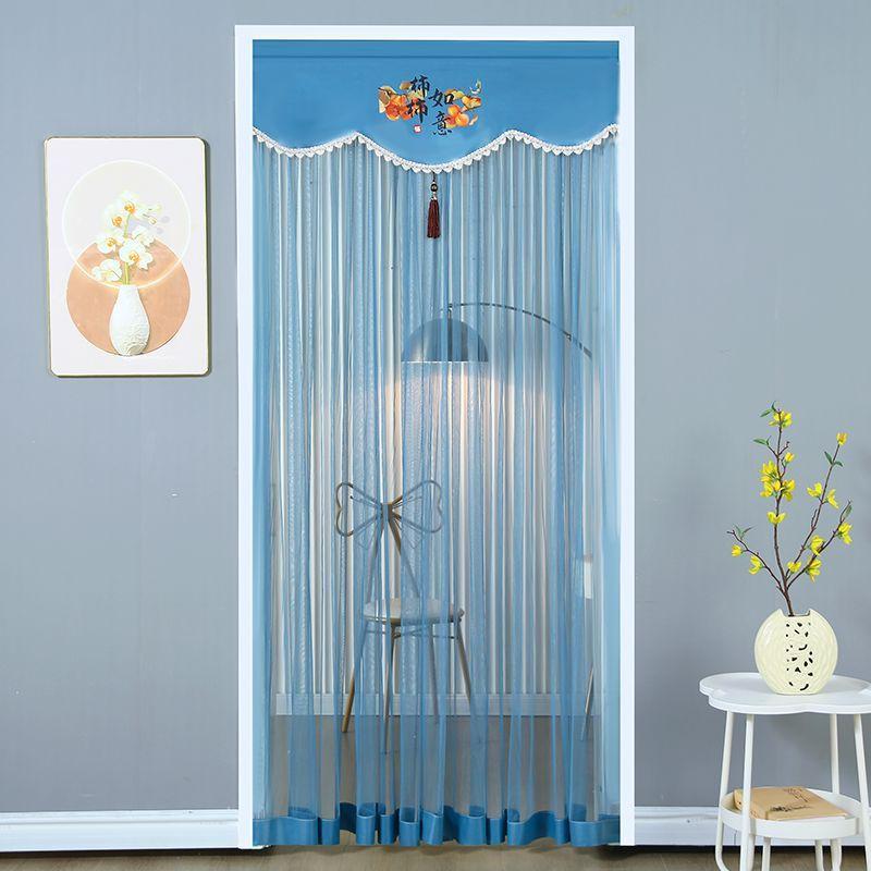 All-Season Household Curtains: Summer Mosquito and Insect-Proof, No-Drilling, Telescopic-Rod Sheer Curtains for Bedroom and Kitchen Room Dividers