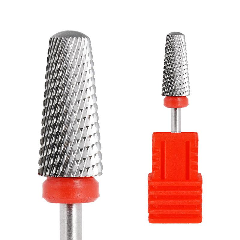 1pc 5 In 1 Tungsten Steel Nail Drill Bits, for Electric Nail File Manicure Machine, Professional Nail Art Drill Bit Set
