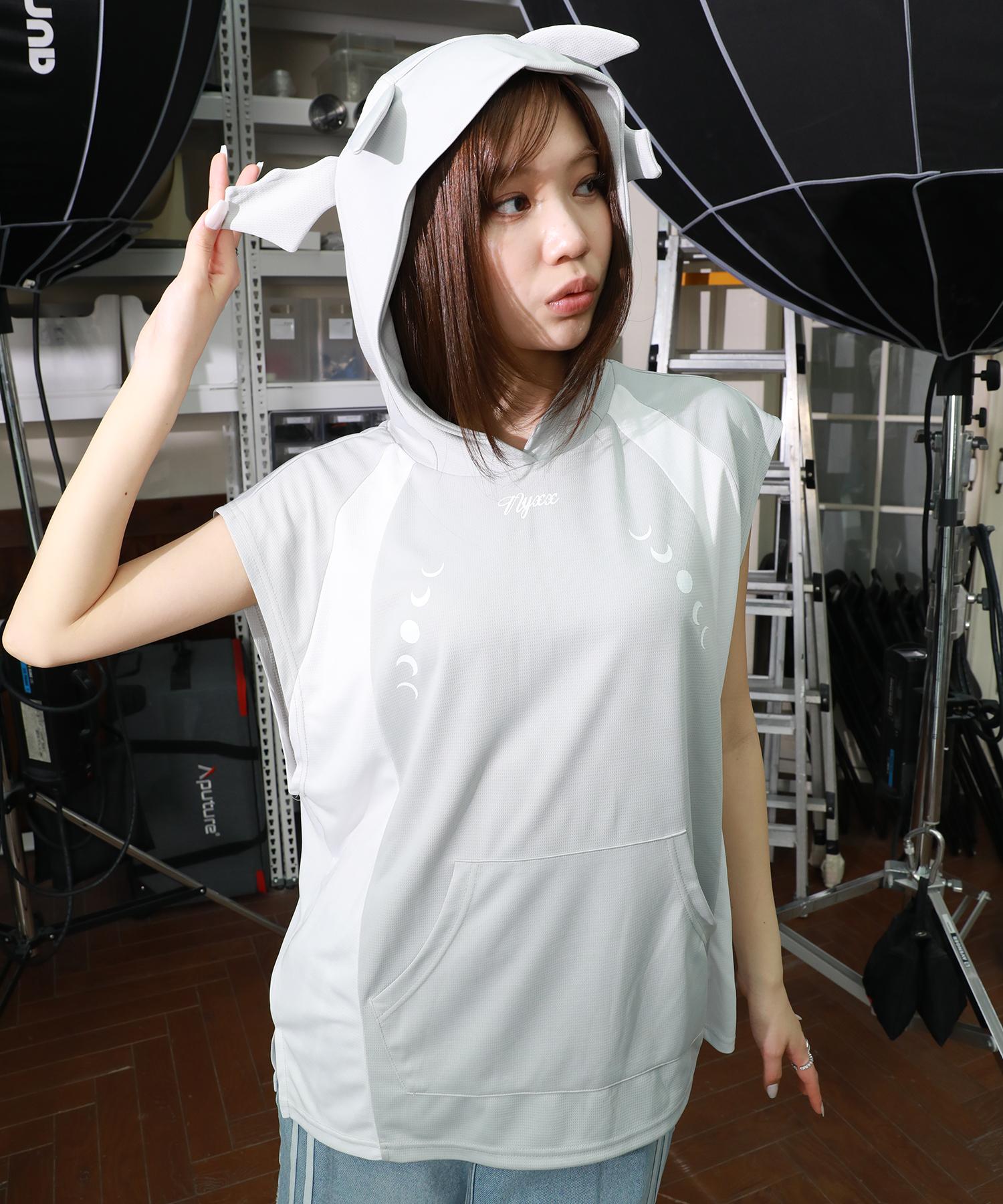Nyxxx Devil Hoodie Vest Gray Gray/F