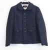 tricotCOMMEdesGARCONS TF-S014 2020 Navy Floral Embroidered Round Collar Jacket Jacket M NavyUsed