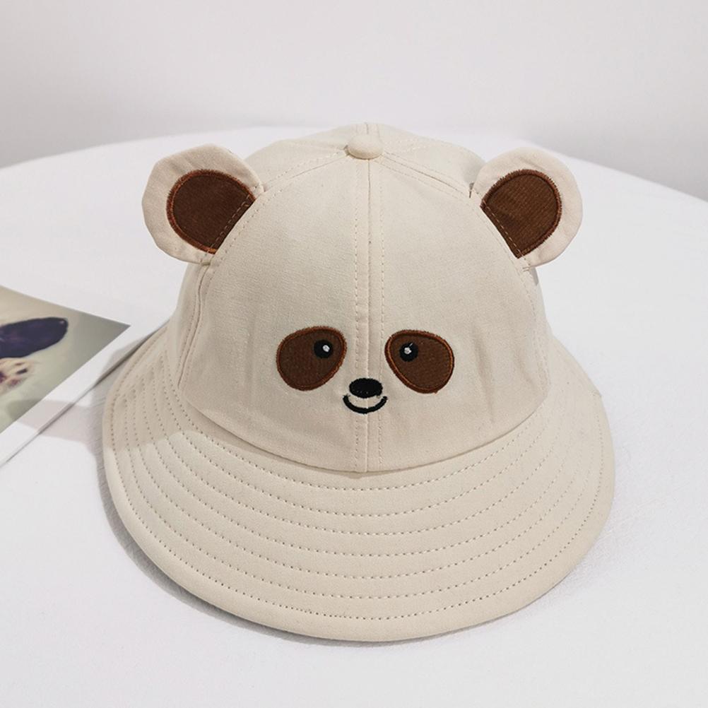 Cartoon Bear Bucket Hat Cute Summer Bucket Sun Hat Wide Brim Fisherman for Adults Children Women Men