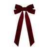10 Inch Pre-made Red Christmas Tree Bow, Red Velvet Ribbon Bow, Christmas Tree Decoration Bow, Pre-made Bow, Souvenir Gift Bow