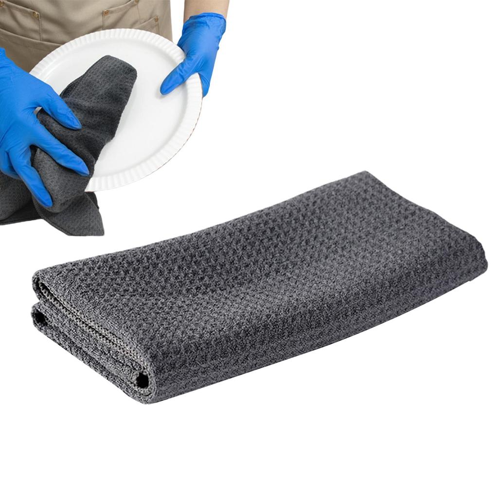 Washable Towel Absorbent Waffle Weave Kitchen Towels Lint-Free & Quick-Dry Cleaning Cloth For Dishes Floor Car Mirror Furniture