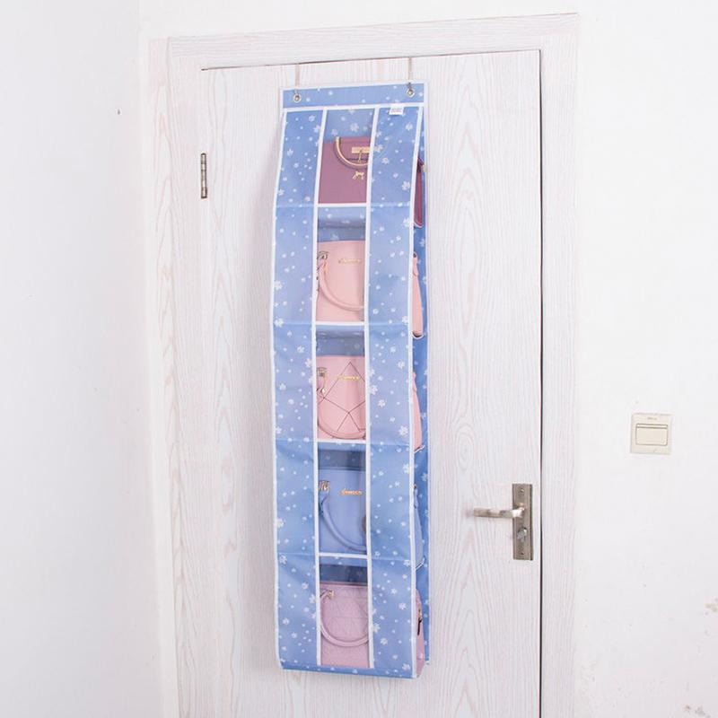 Multi-layer Bag Storage Hanging Bag Behind The Door Household Wall-mounted Transparent Wardrobe Closet Storage Bag Storage Shelf