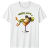 Hoppy Hour Frog In Cocktail Glass Funny Pun Animal T-Shirt