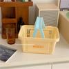 Korean Ins Style Cream Portable Storage Basket Organizer Cute Desktop Sundries Storage Basket Student Dormitory Wash Bath Basket