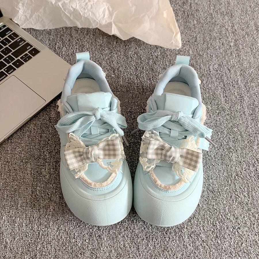 Spring little white shoes women's ugly cute big head shoes new versatile campus style sports and leisure board shoes