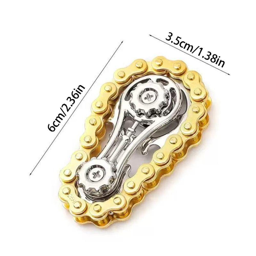 Spinning Top Flywheel Fidget Spinner Creative Wheel Gear Chain Gyroscope Adult Kid