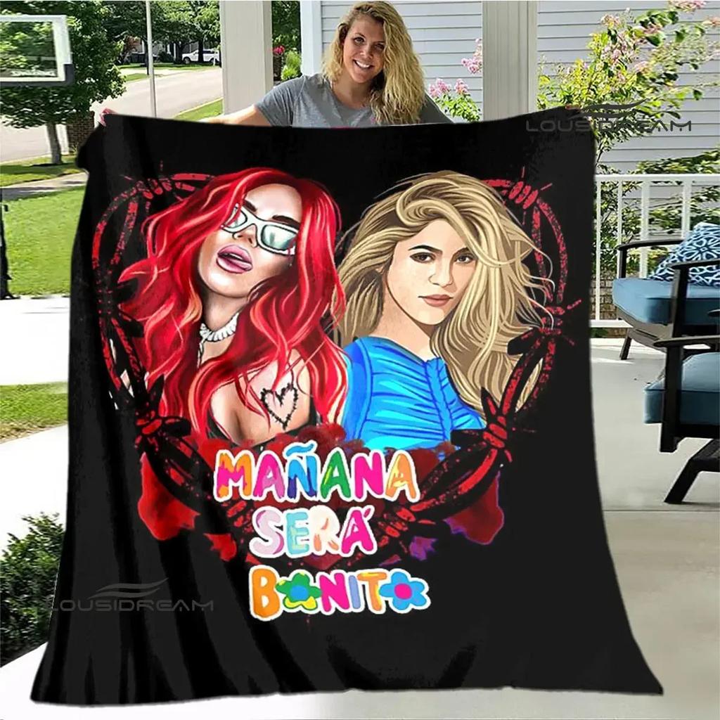 Karol G Retro Printed Blanket Flange Warm Blanket Bed Linings Picnic Blankets Home Travel Blanket Birthday Gift