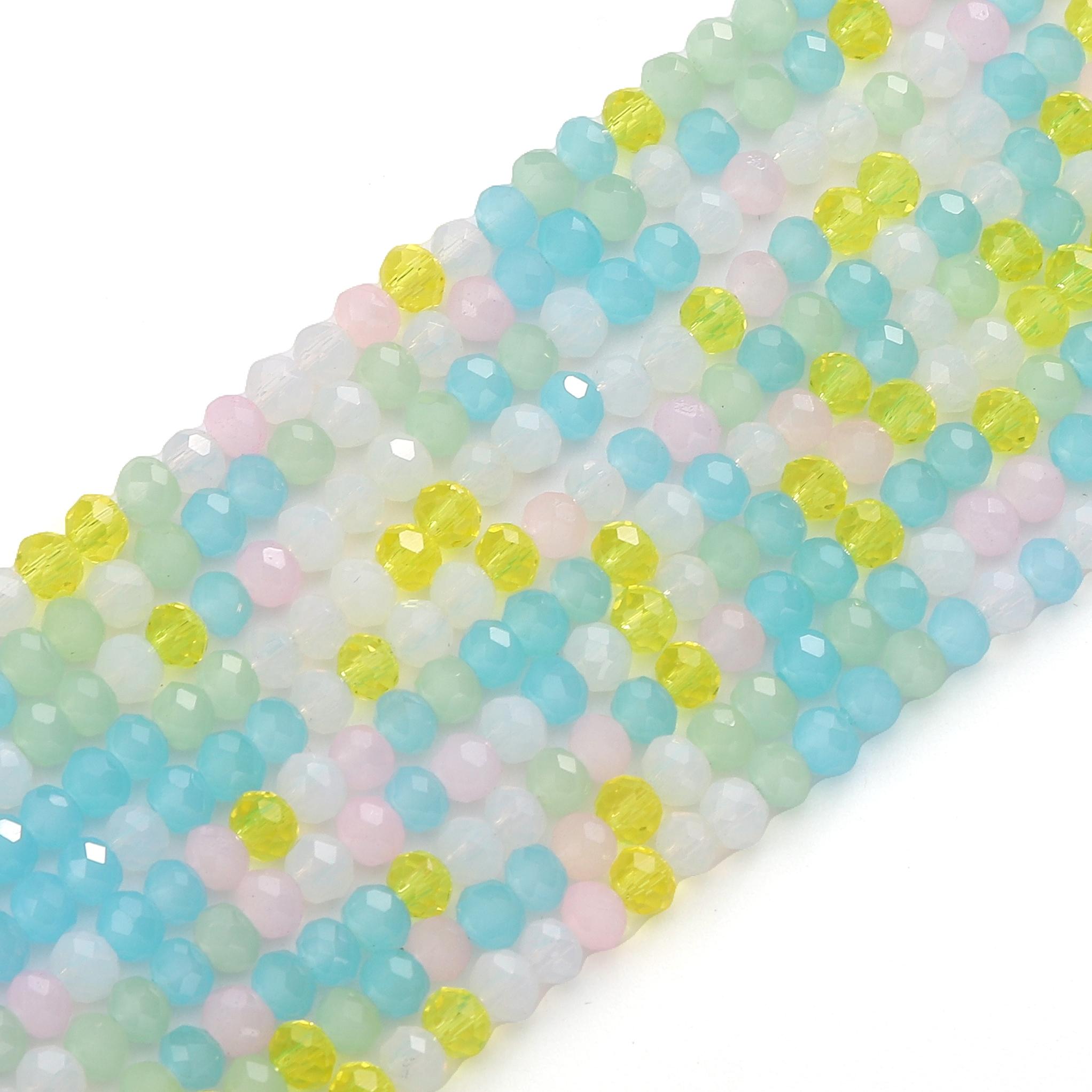 

120 шт. Стеклянные бусины Поверхность Плоская Интервал Кристальные бусины Для DIY Браслет Ожерелье Изготовление Ювелирных Изделий Украшение Qingfeng Mobai