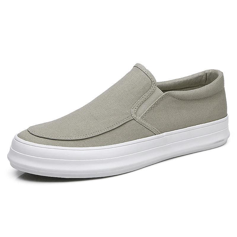 New Spring Men's Shoes with One Foot Lazy Shoes Trendy and Comfortable Flat Shoes Summer Breathable Cloth Shoes