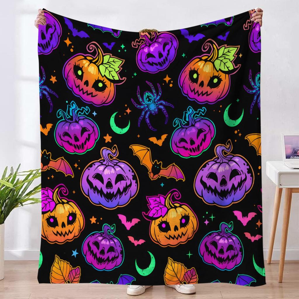 Halloween ghost blanket office sofa air conditioning blanket autumn and winter flannel blanket