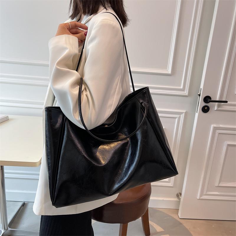 1Pc Casual Big Bag New Trendy Fashion Simple Ins Women's Bag Shoulder Bag Large Capacity Commuter Tote Bag