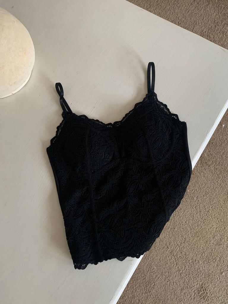 Spring-Summer Sexy Lace Push-Up Spaghetti Strap Vest with Chest Pads and Slimming Bandage Back