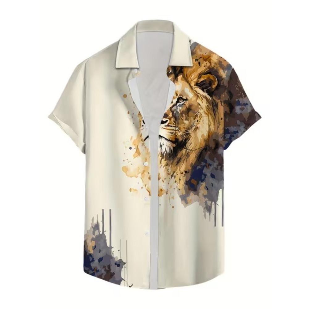 Men's Retro Flowers Pattern 3D Print Shirt Button Up Shirt Casual Shirt Summer Shirt Short Sleeve Daily Vacation Clothing