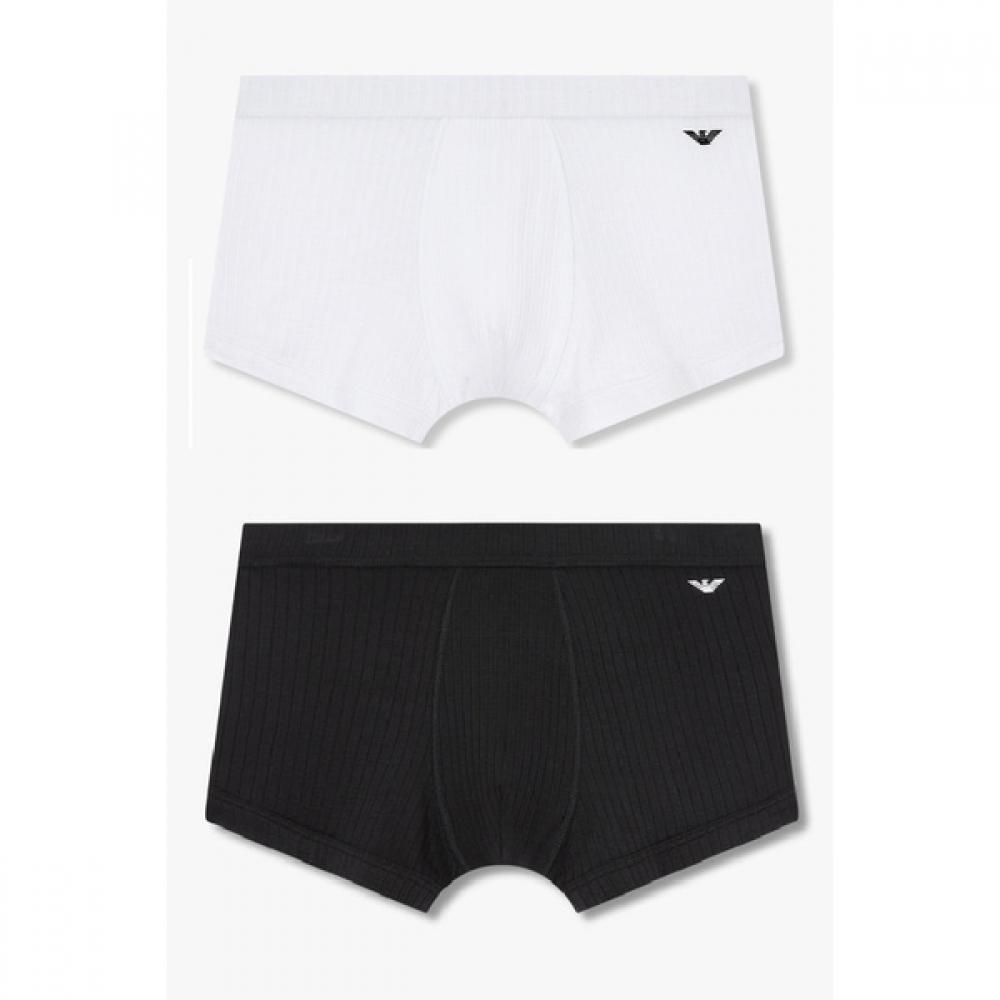 Emporio Armani Мужской Набор из 2 шт. Ребристые Трусы 0815112070 0815112072 M(100)