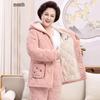 Women's Winter Warm Fleece Pajama Set for Older Women