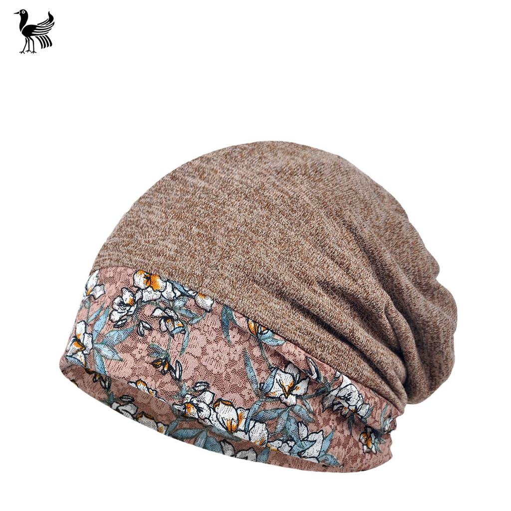 Hat Women'S Winter Original Design Lace Color Matching Fashion Versatile Anti-Warm Pullover Hat
